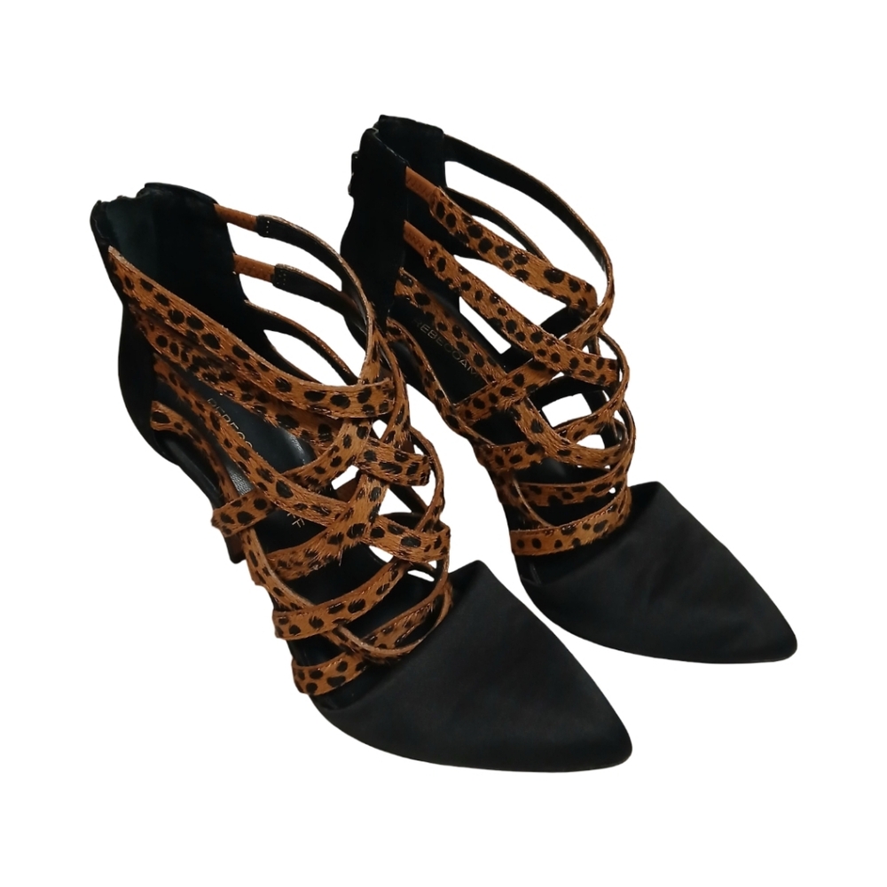Rebecca Minkoff Rory Calf Hair Pump Stiletto Heels Leopard Print Shoes-6.5M